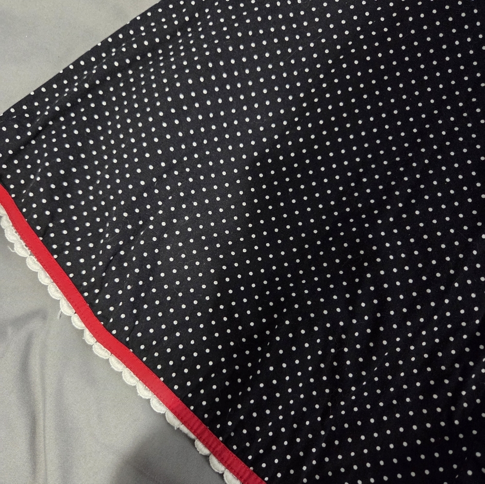 Sourpuss Black Polka Dot Dress with Red Trim. Size XL - Picture 9 of 9